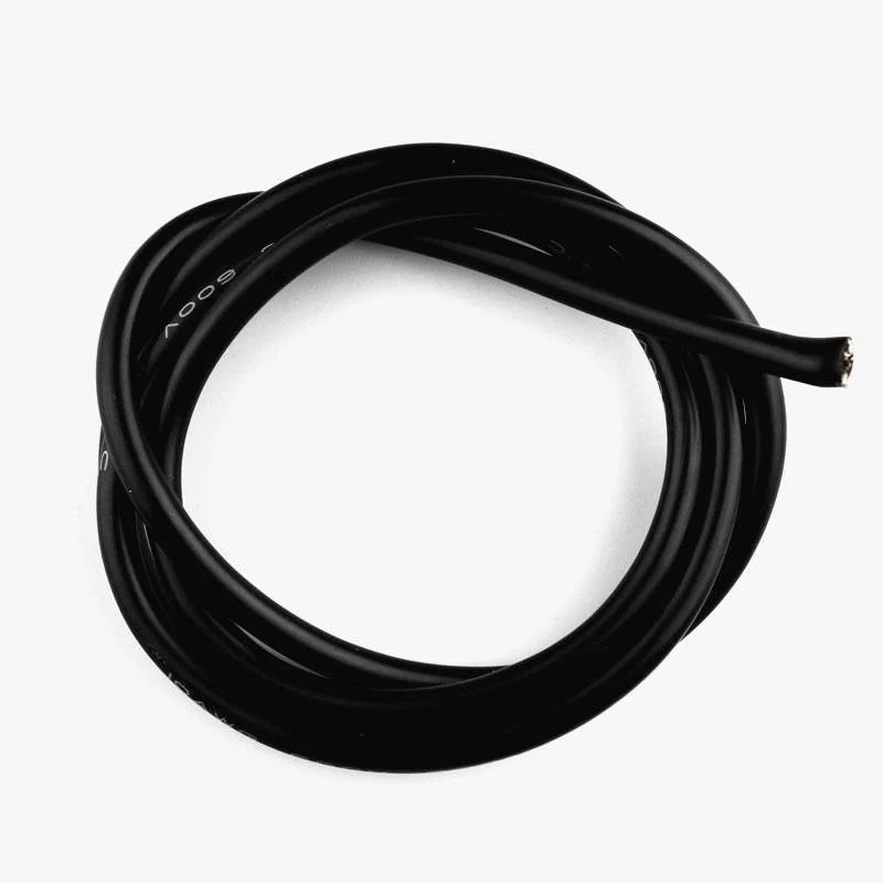 10awg Silicone Wire - BLACK - 2FT