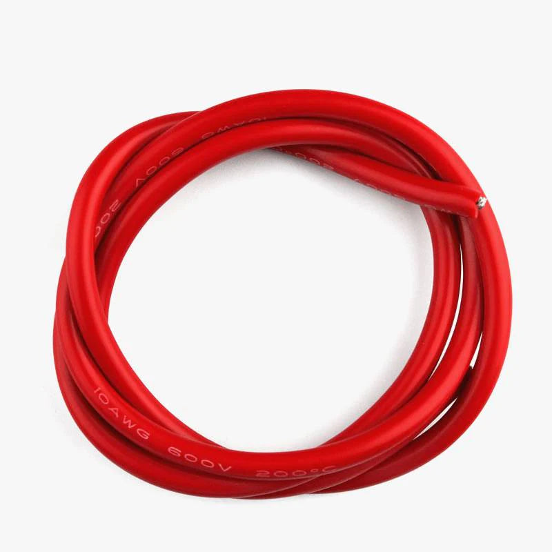 10awg Silicone Wire - RED - 2FT