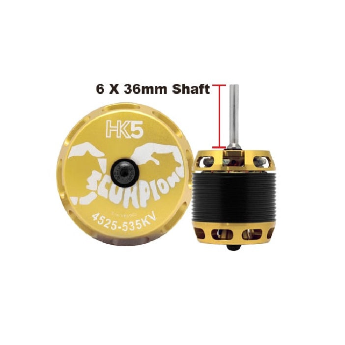 Scorpion HK5-4525-535KV (6 x 36mm shaft) - HeliDirect