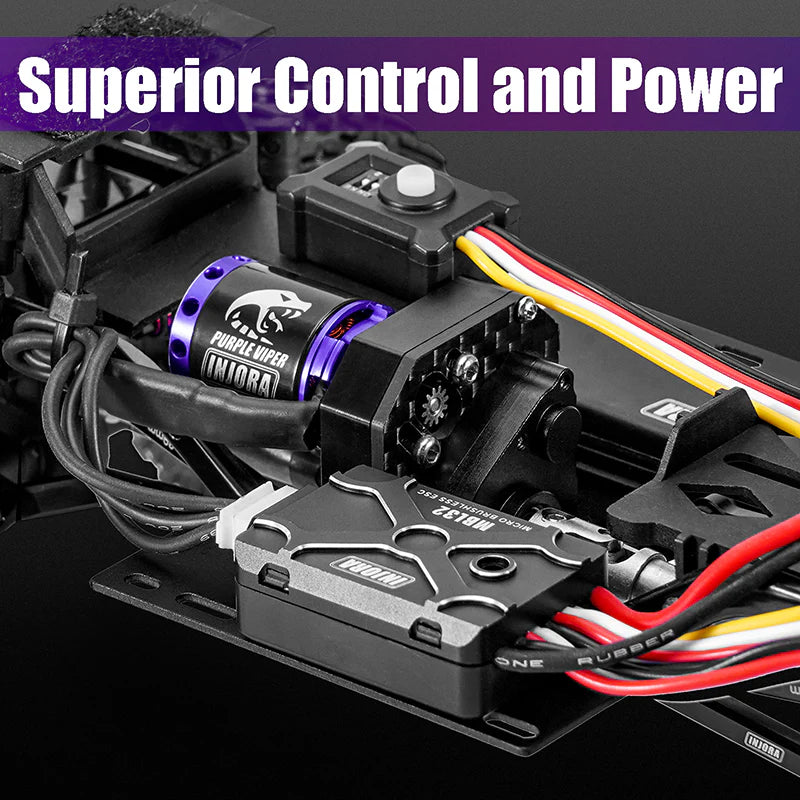 INJORA Micro Brushless MBL32 ESC & 1721 Purple Viper Motor for 1/18 TRX4M  Ascent-18 | HeliDirect