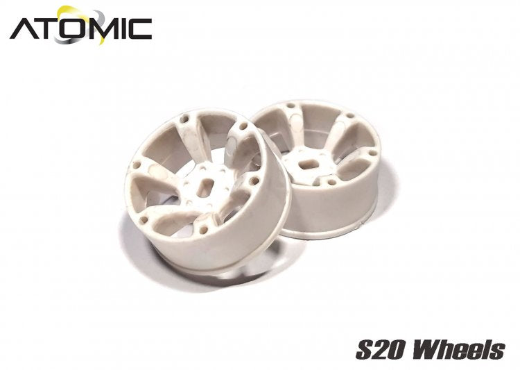 Atomic S20 RWD Wheel Narrow +1 (White) - HeliDirect