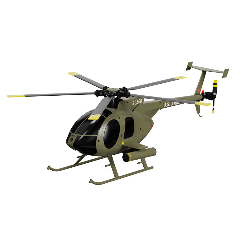 YX C189 MD500E 150-size 6-Axis Gyro Stabilized RTF Scale Helicopter w/ Weapons - Green - HeliDirect