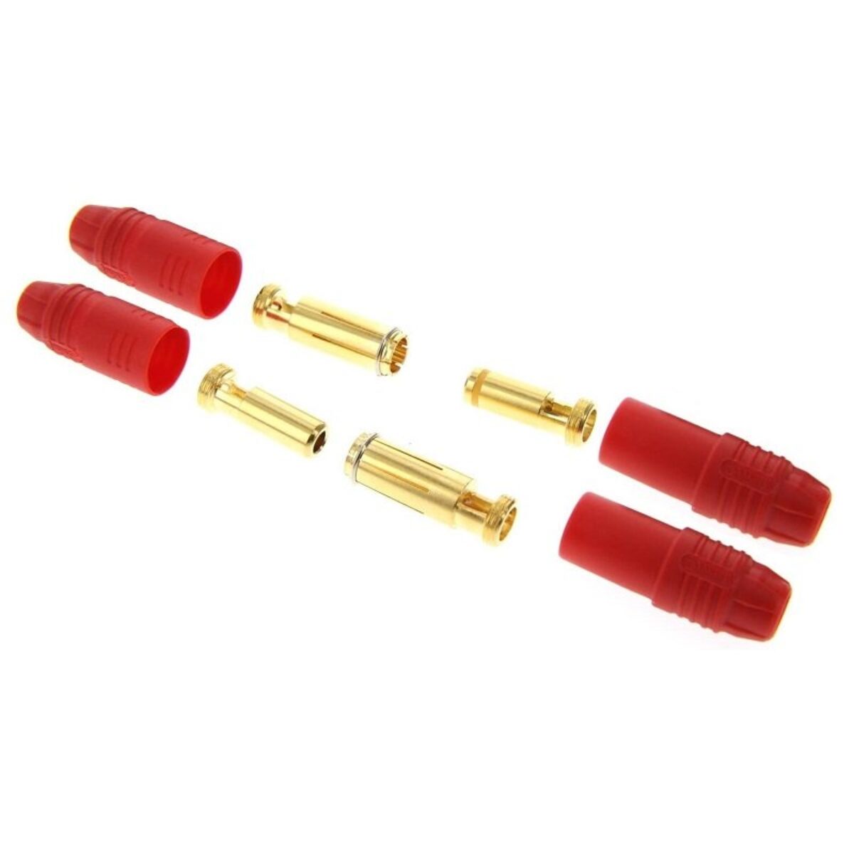 Amass As150 7mm Gold Plated Anti Spark Power Connector Red 2 Pairs Helidirect 2148