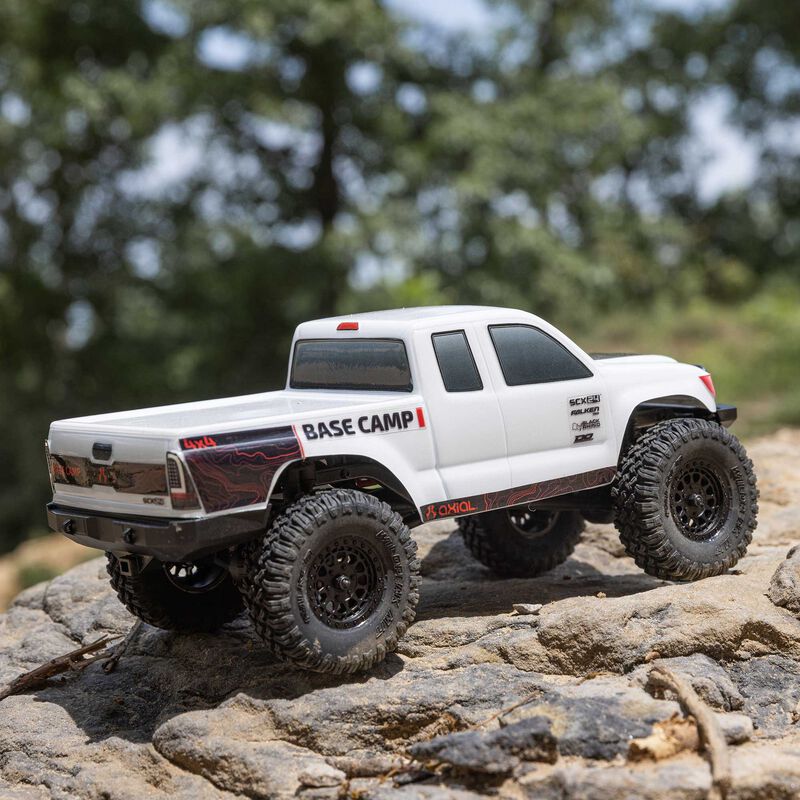 Axial 1/24 SCX24 Base Camp 4WD Rock Crawler Brushed RTR - White