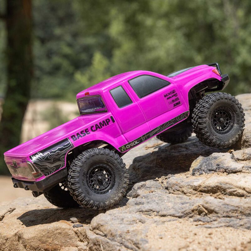 Axial 1/24 SCX24 Base Camp 4WD Rock Crawler Brushed RTR - Pink