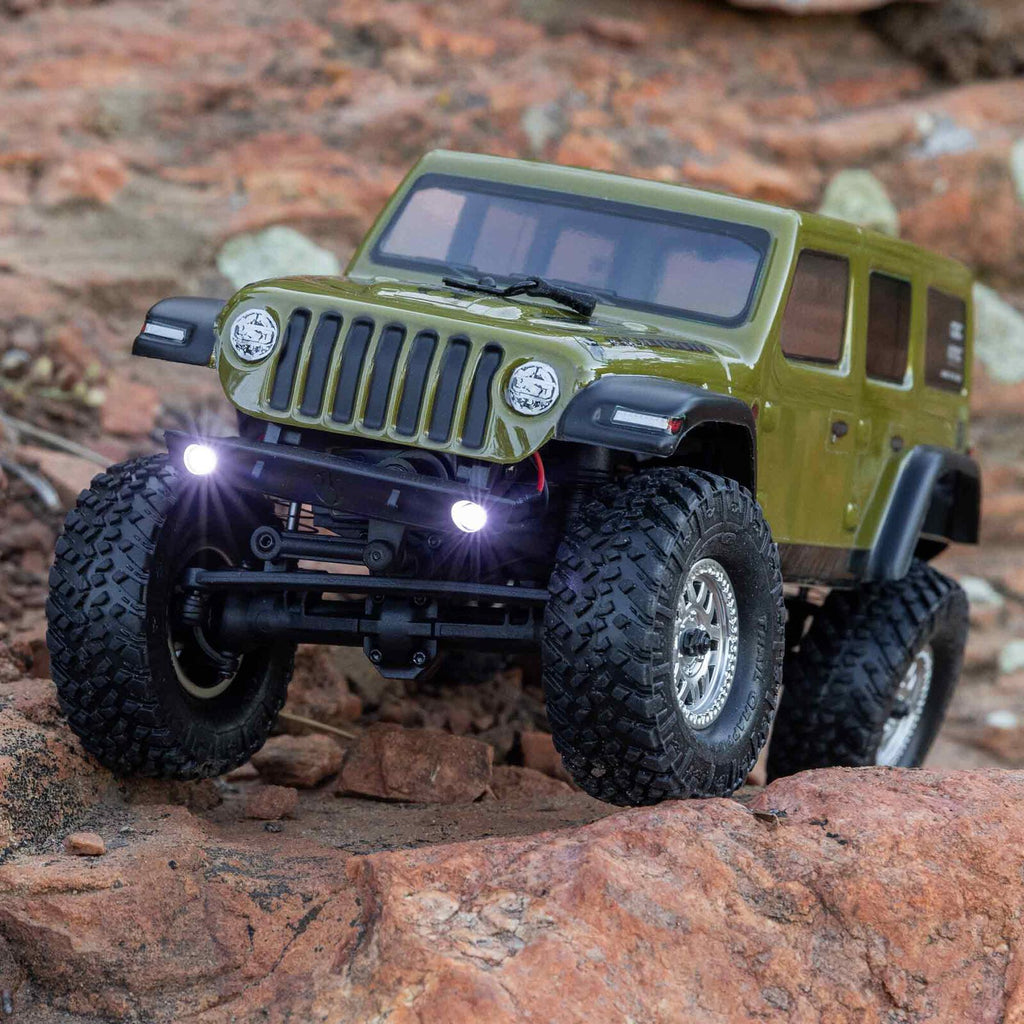 Axial 1/24 SCX24 Jeep Wrangler JLU 4X4 Rock Crawler Brushed RTR - Green ...