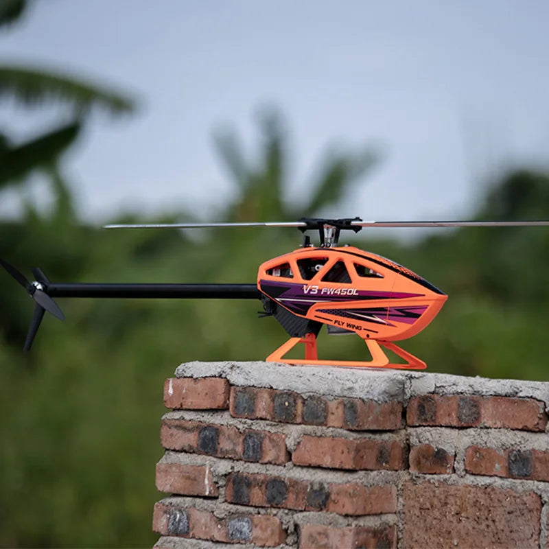 FW450 V3 Helicopter w/ H1-GPS Flight Controller ARTF (Orange) (w/o Battery  and Charger) | HeliDirect