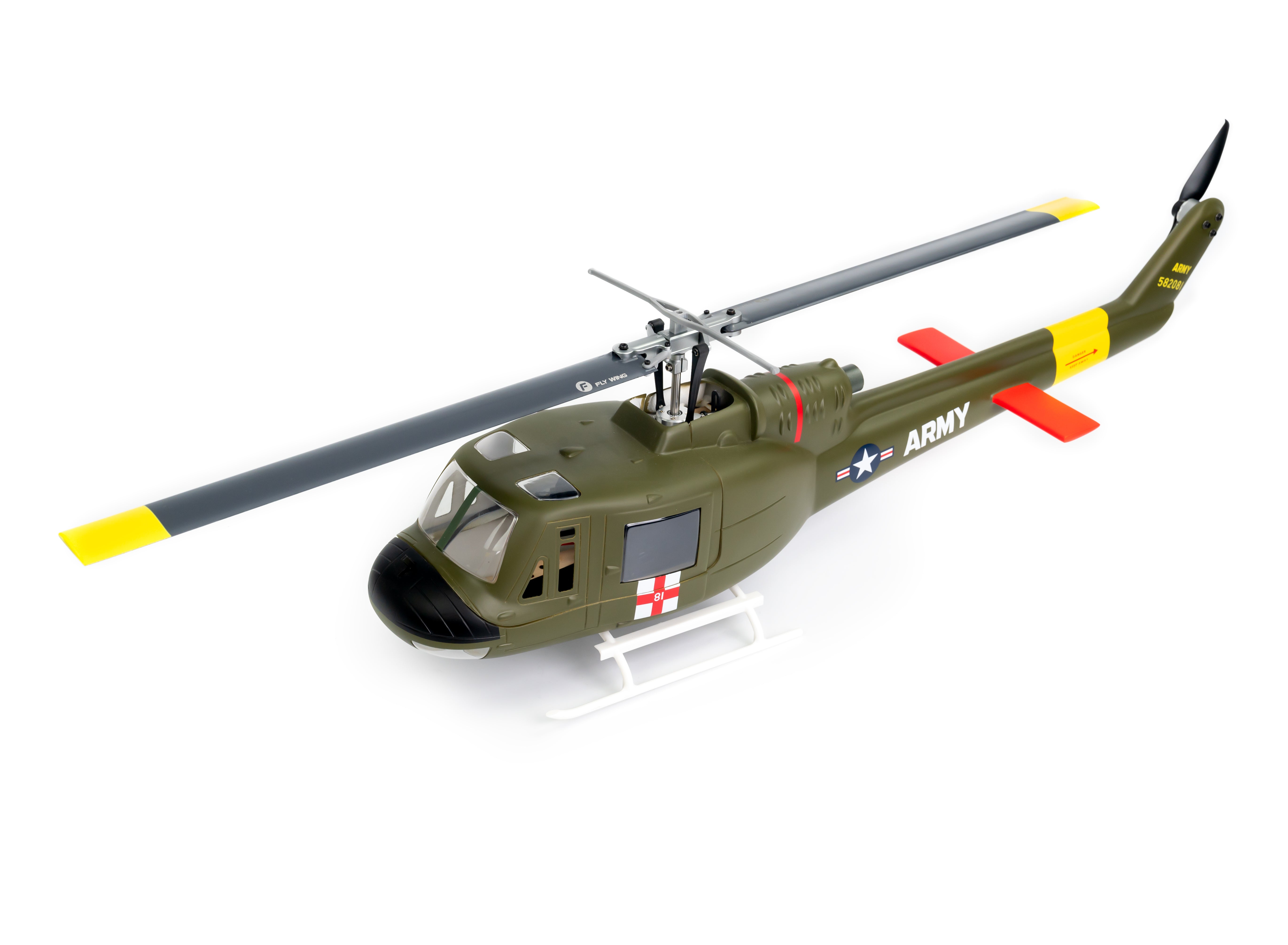 FlyWing UH-1 Iroquois V4 Scale Helicopter RTF - Green | HeliDirect