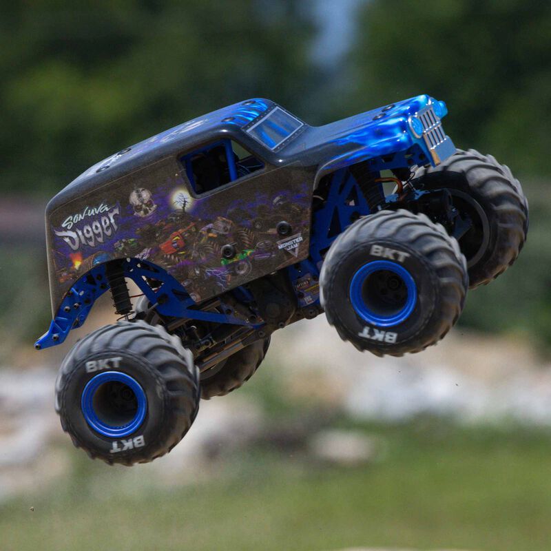 Losi 1 18 Mini LMT 4X4 Brushed Monster Truck RTR Son Uva Digger BLUE HeliDirect