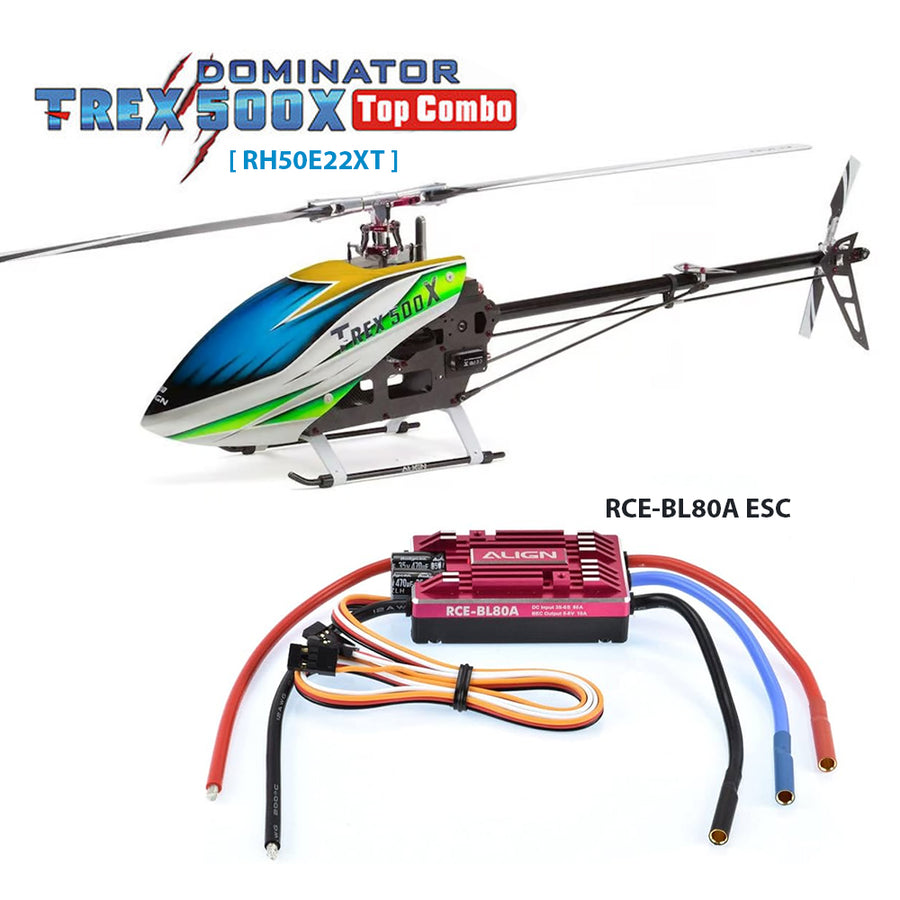 Align T-REX 500X (Belt Drive) TOP Combo (RCE-BL80A ESC) - RH50E22XT |  HeliDirect