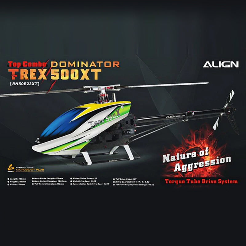 Align T-REX 500XT (Torque Tube Drive) TOP Combo (RCE-BL80X ESC) - RH50E23XT  | HeliDirect