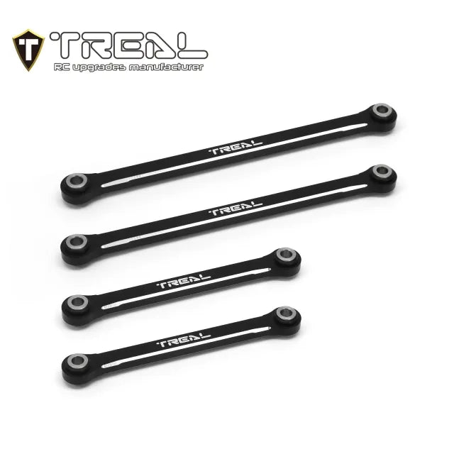 TREAL TRX-4M Upper Links Set (4pcs) Aluminum 7075 Upper Chassis 4-Links Upgrades 1/18 Scale - HeliDirect