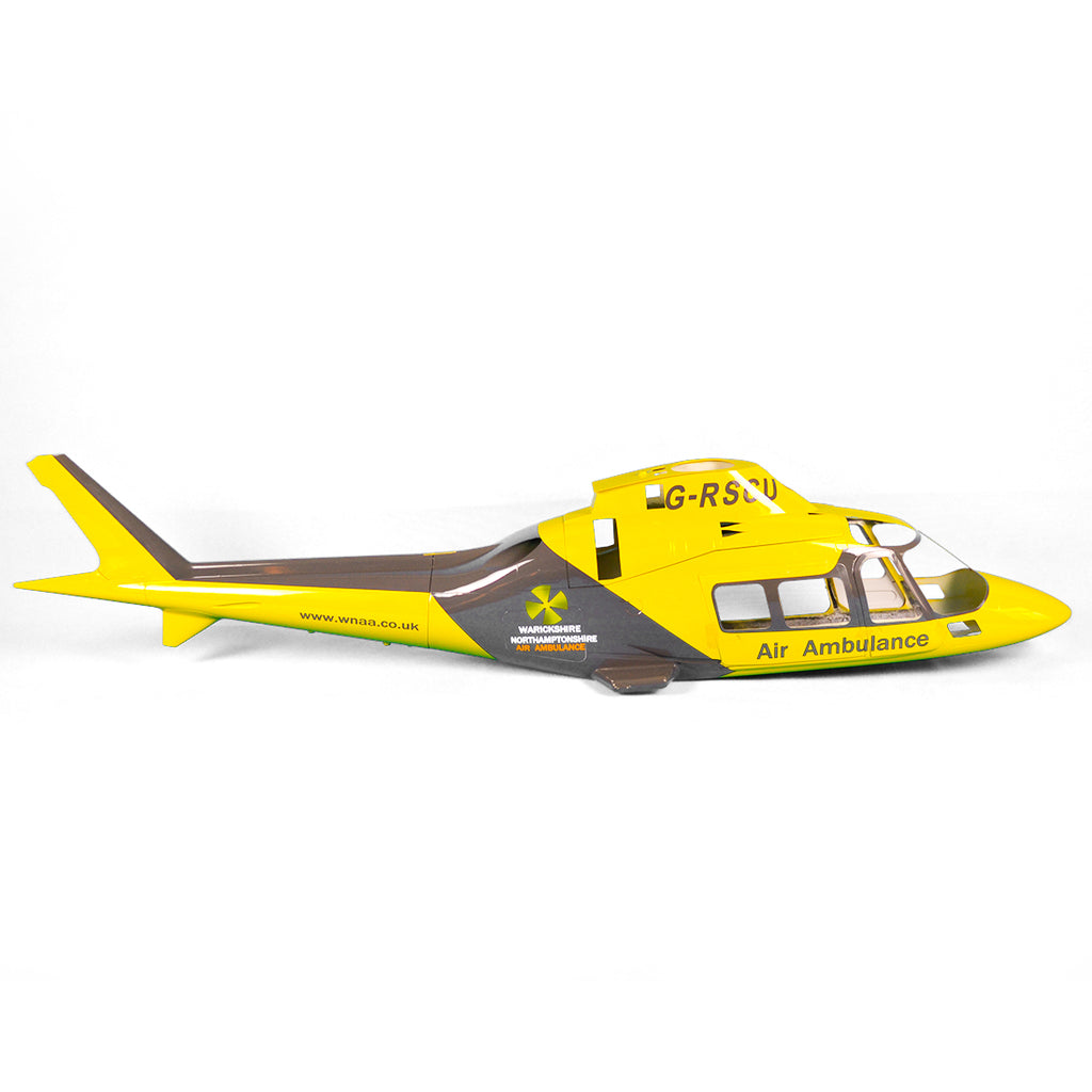 Fiberglass Scale Fuselage AGUSTA A109 .60 (700) Size - AIR AMBULANCE Color - HeliDirect