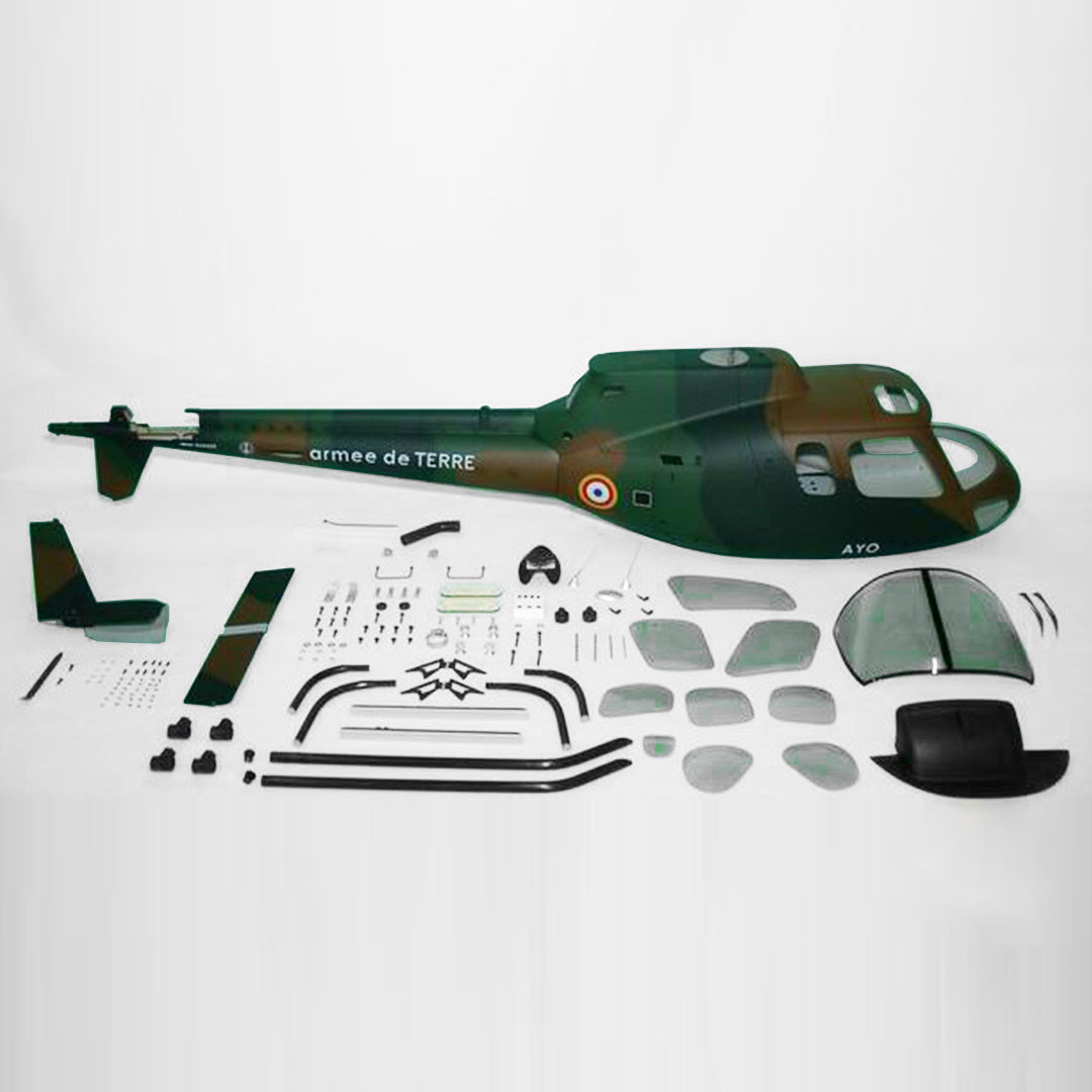 Funkey 600-Size AS350 Ecureuil (A-Star) Scale Fuselage - Camouflage  (Include Landing Gear) | HeliDirect