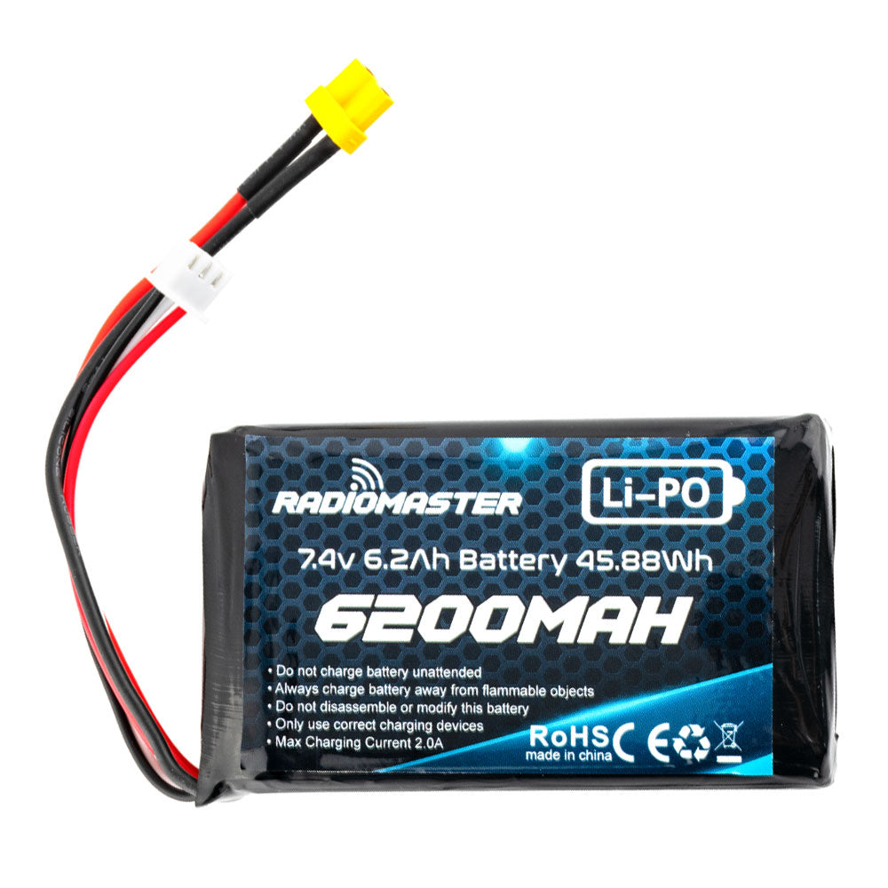 RadioMaster 6200mah 2S Lipo Transmitter Battery For TX16S & Boxer - HeliDirect