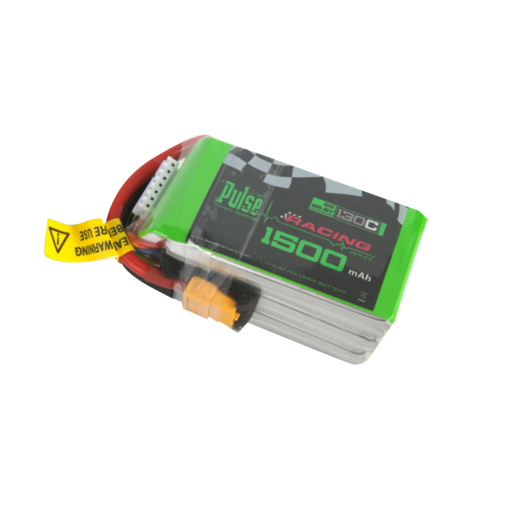 PULSE 1500mAh 130C 22.2V 6S LiPo Battery - XT60 Connector - HeliDirect